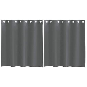 vidaXL Voile Curtains with Grommets 2 pcs Dark Grey 140x140 cm