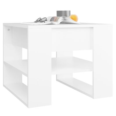 vidaXL Coffee Table White 55.5x55x45 cm Engineered Wood