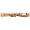 vidaXL Outdoor Sofa Set 9 pcs Natural Solid Acacia Wood