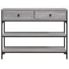 vidaXL Console Table Grey Sonoma 100x25x75 cm Engineered Wood