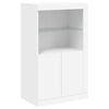 vidaXL Sideboard with LED Lights White 202x37x100 cm