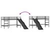 vidaXL Kids'Loft Bed Frame with Slide Black and Anthracite