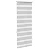 vidaXL Zebra Blind Light Grey 65x150 cm Fabric Width 60.9 cm Polyester