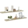 vidaXL Wall Shelves 2 pcs Sonoma Oak 80x9x3 cm