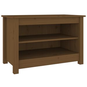 vidaXL Shoe Bench Honey Brown 70x38x45,5 cm Solid Wood Pine