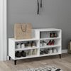 vidaXL Shoe Cabinet High Gloss White 102x36x60 cm Engineered Wood