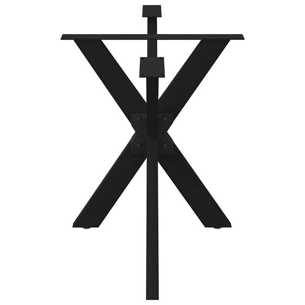 vidaXL Dining Table Leg Spider Shape Black 120x68x(72-73) cm Steel