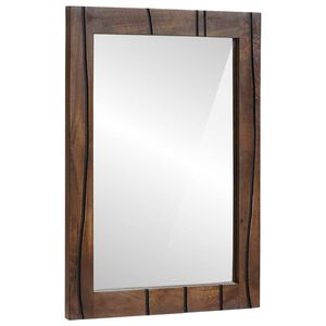 vidaXL Bathroom Mirror Wall-mounted with Mirror Brown 70 x 50 x 2.5 cm