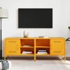 vidaXL TV Cabinets 2 pcs Mustard Yellow 68x39x50.5 cm Steel