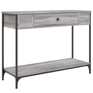 vidaXL Console Table Grey Sonoma 100x34,5x75 cm Engineered Wood