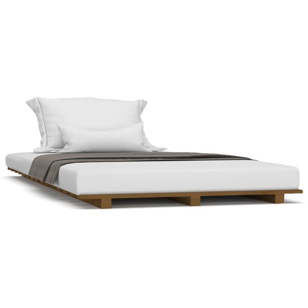 vidaXL Bed Frame without Mattress Honey Brown 90x200 cm Solid Wood Pine
