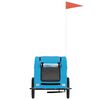 vidaXL Pet Bike Trailer Blue Oxford Fabric and Iron