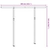 vidaXL Awning Post Set Anthracite 300x245 cm Iron