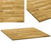 vidaXL Table Top | Natural wood | Solid oak wood | 80x80 cm | Durable