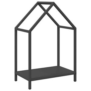 vidaXL Firewood Rack Black 40x25x60 cm Cold-rolled steel
