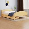 vidaXL Bed Frame without Mattress with 2 Drawers Solid Wood 160x200 cm