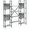 vidaXL Bookshelf Grey Sonoma 155.5x24x166.5 cm Engineered Wood