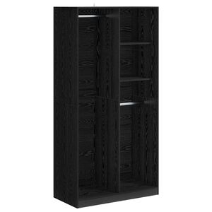 vidaXL Wardrobe Black oak 100 x 50 x 200 cm Engineered Wood