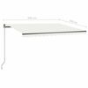 vidaXL Freestanding Manual Retractable Awning 450x350 cm Cream