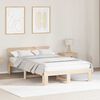 vidaXL Bed Frame with Headboard Natural 120 x 190 cm Solid Pine Wood