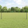 vidaXL Fence with Post Grey 0.6 x 50 m Steel and PVC