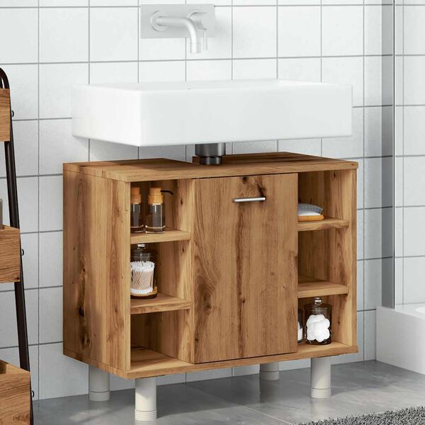 vidaXL Bathroom Cabinet Artisan Oak 60x32x53.5 cm Engineered Wood
