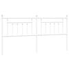 vidaXL Metal Replace Headboard White 193 cm