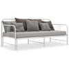 vidaXL Pull-out Sofa Bed Frame without Mattress White Metal 90x200 cm