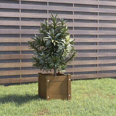 vidaXL Garden Planter Honey Brown 31x31x31 cm Solid Pinewood
