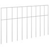 vidaXL Garden Fence Panel 24 pcs Galvanised Steel Silver