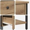 vidaXL Bedside Cabinet Artisan oak 32 x 42 x 70 cm Engineered wood