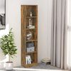 vidaXL 5-Tier Book Cabinet Smoked Oak 40x24x175 cm Engineered Wood