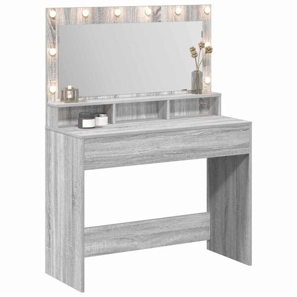 vidaXL Dressing Table Grey Sonoma 100 x 41 x 135 cm Engineered Wood