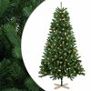 vidaXL Artificial Christmas Tree 120 cm 150 LEDs Warm White PVC Green