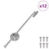 vidaXL Pull Rod Hinge 12 pcs Silver 190 mm Iron