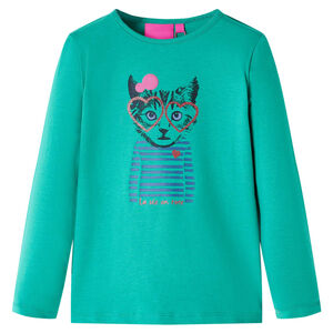 vidaXL Kids' T-shirt with Long Sleeves Bright Green 104