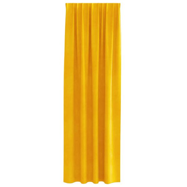 vidaXL Blackout Curtains 2 pcs Mustard Yellow 140 x 245 cm Velvet