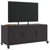 vidaXL TV Cabinet Black 100.5x39x43.5 cm Steel