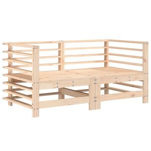 vidaXL Garden Corner Sofas 2 pcs Solid Wood Pine