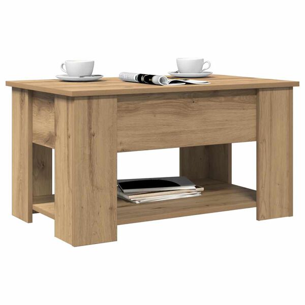 vidaXL Coffee Table Artisan Oak 79x49x41 cm Engineered Wood