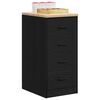 vidaXL Garage Storage Cabinet Black 40x51x85 cm Solid Wood Pine