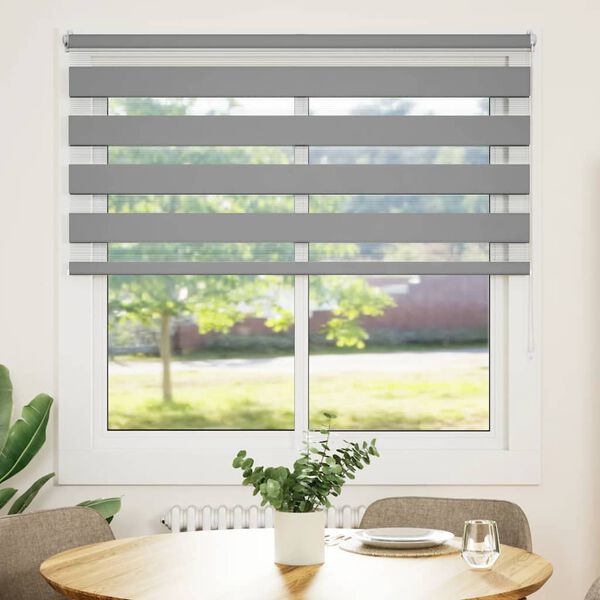 vidaXL Zebra Blind 140 x 175 cm Grey