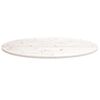 vidaXL Table Top White 90x45x2.5 cm Solid Wood Pine Oval