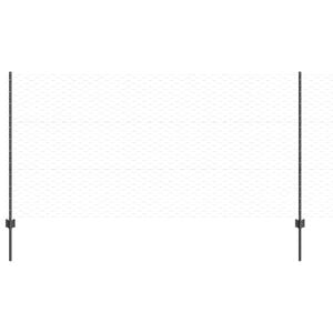 vidaXL Welded Wire Fence 10 x 1.2 m (W x H) PVC-Coated Steel Grey Mesh