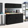 vidaXL Garage Wall Cabinets 2 pcs Black Engineered Wood