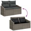 vidaXL Garden Sofa with Cushion 123 x 62 x 69 cm Poly Rattan
