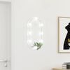 vidaXL Mirror with LED Lights 60x30 cm Glass Oval