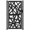 vidaXL Garden Gate Black 100x175 cm Steel Light Design