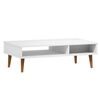 vidaXL Coffee Table MOLDE White 100x55x31 cm Solid Wood Pine