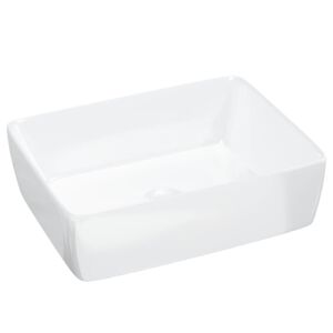 vidaXL Wash Basin White 48x37x13 cm Ceramic Rectangle